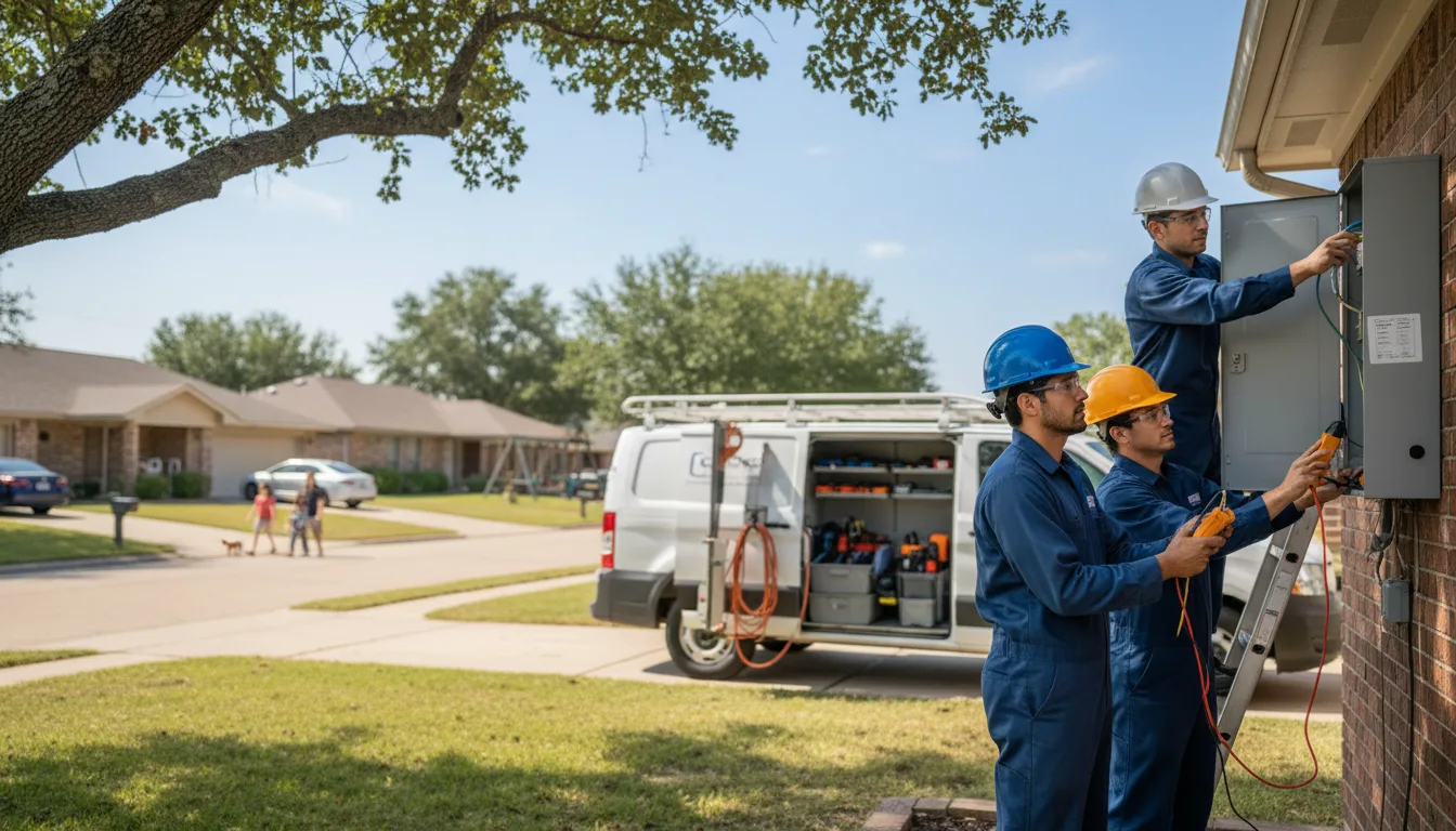 Certified electrician providing emergency electrical services in Old Glory, TX